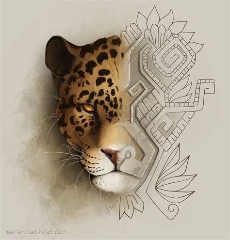 ArtStation - Aztek jaguar, Kseniya Ryzhikova Mayan Tattoos, Indian Tattoos, Jaguar Tattoo, Aztec ...