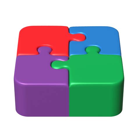 3D jigsaw puzzle pieces teamwork idea business concept 35264654 PNG