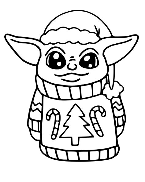 Cute Baby Yoda Coloring Pages Pdf To Print - Coloringfolder.com