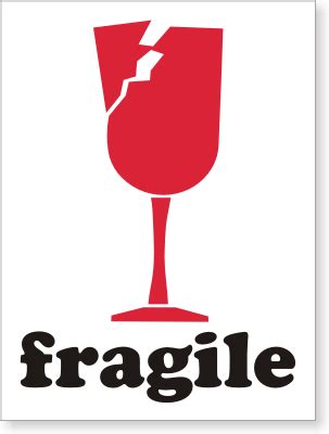 Fragile Glass Sign - ClipArt Best