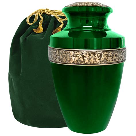 Serenity Green Large Adult Urns For Cremation Ashes In Home - For up to 200 lb Person with ...