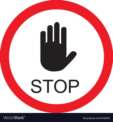 Stop sign Royalty Free Vector Image - VectorStock