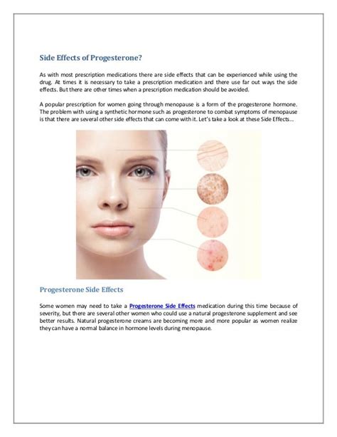 Side Effects of Progesterone?