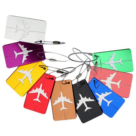 Hot Sale Airplane Shape Square Luggage Tag Luggage Checked Boarding Elevators Travel Accessories ...