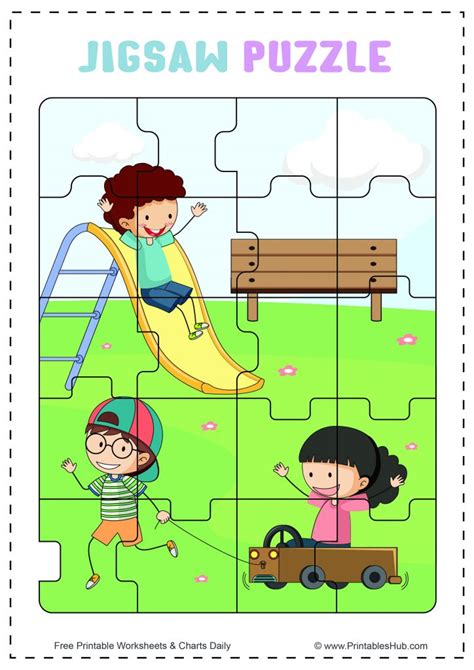 Free Printable Jigsaw Puzzles For Kids [PDF] + Blank Template ...