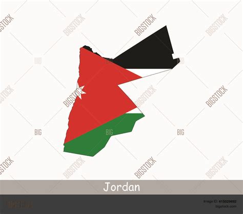 Jordan Map Flag. Map Vector & Photo (Free Trial) | Bigstock