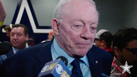 Dallas Cowboys owner Jerry Jones with media post game Vs Washington ...