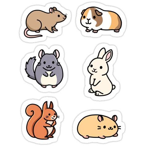 "Cute Animal Sticker Pack 3" Sticker for Sale by littlemandyart ...