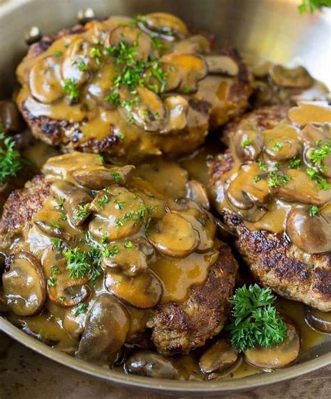 Hamburger Steak with Mushroom Gravy - Timebuzz