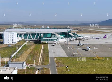 New Ulaanbaatar International Airport passengers terminal. New airport ...