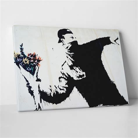 Flower Thrower | Canvas art, Canvas prints, Banksy