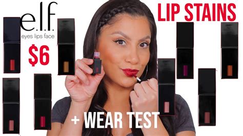 *new* ELF COSMETICS GLOSSY LIP STAINS + NATURAL LIGHTING LIP SWATCHES ...