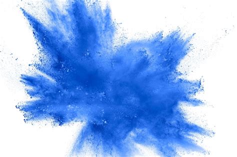 Premium Photo | Blue color powder explosion