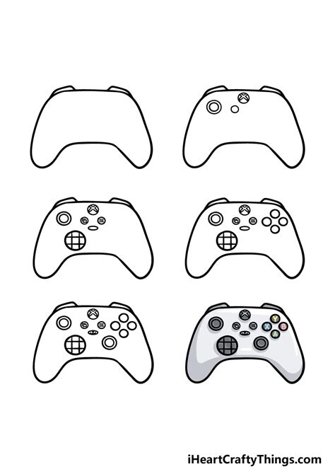 Black Xbox Controller Drawing | med.tu.ac.th