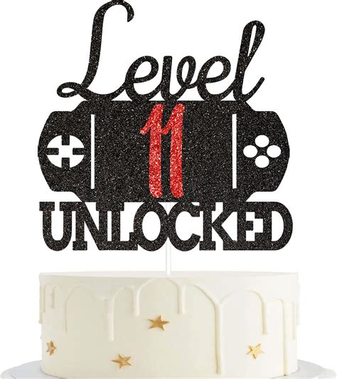 Buy Level 11 Unlocked Game Birthday Cake Topper , 11th for Boy's 11th ...