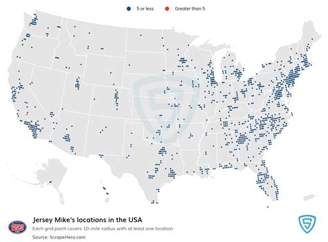 Number of Jersey Mike's locations in the USA in 2024 | ScrapeHero