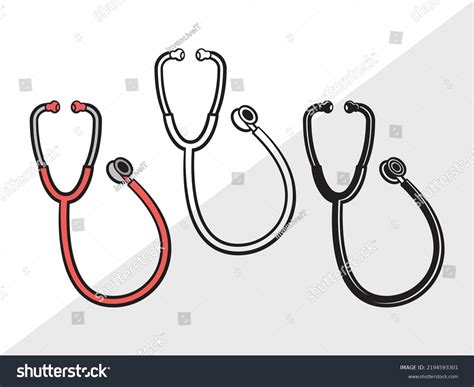 Stethoscope Clipart Svg Printable Vector Illustration Stock Vector ...