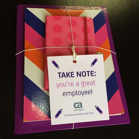 "TAKE NOTE: You're a great employee!" notebook set | Fun, easy, and inexpensive Employee ...