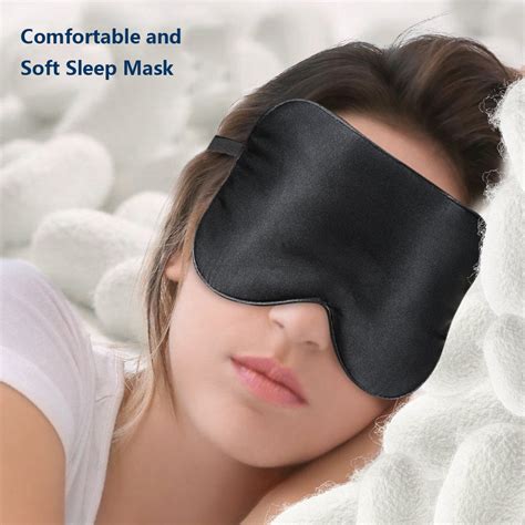 Silk Sleep Mask, Lightweight and Comfortable, Super Soft, Adjustable Contoured Eye Mask for ...