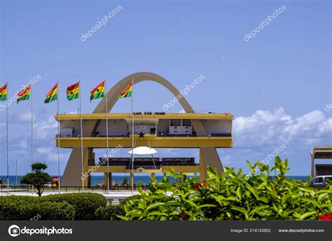 Accra Ghana April 2018 Black Star Square Independence Arch Flags – Stock Editorial Photo ...