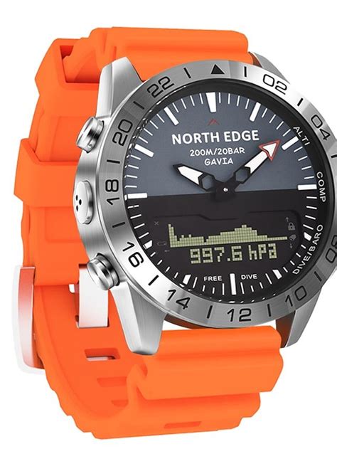 NORTH EDGE Men Digital Watch Outdoor Sports Tactical Wristwatch Compass Altimeter Alarm Clock ...