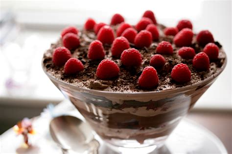 Triple Chocolate Trifle With Raspberries Recipe