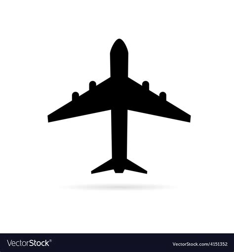 Airplane black Royalty Free Vector Image - VectorStock