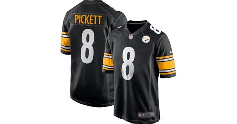 Nike Satin Pittsburgh Steelers Kenny Pickett #8 Black Game Jersey for Men | Lyst