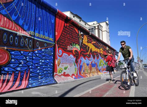 East Side Gallery, mural art, painting, open-air gallery, Berlin Wall, Friedrichshain, Berlin ...
