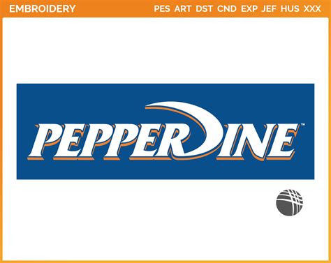 Pepperdine Waves - Wordmark Logo (2004) - College Sports Embroidery ...