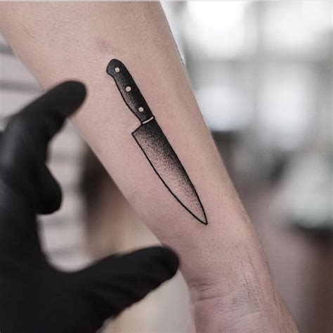 Chef knife tattoo by jonas ribeiro - Tattoogrid.net