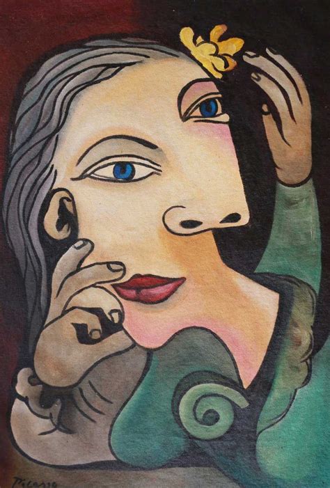 PABLO PICASSO FACES CUBISM CANVAS (Spanish 1881- 1973)