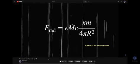 astrophysics - What do the symbols signify in Dr. Becky Smethurst's radiation pressure equation ...