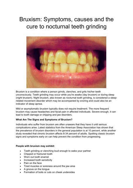 bruxism-symptoms, causes, and the cure to nocturnal teeth grinding