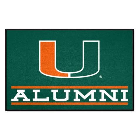 FANMATS Miami Hurricanes Alumni Green 1.5 ft. x 2.5 ft. Starter Area ...