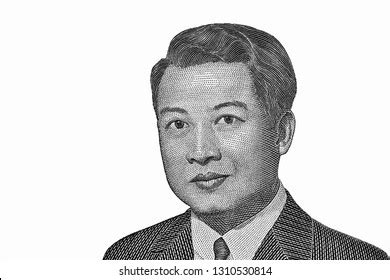 King Norodom Sihanouk Portrait Cambodia Banknotes Stock Illustration ...