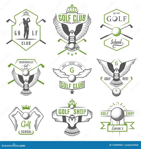 Golf Country Club Logo Template Or Icon For Tournament Vector ...