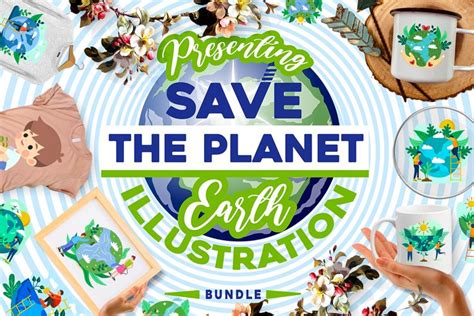 Save the Planet Earth Illustration Bundle - 35 Plus Designs