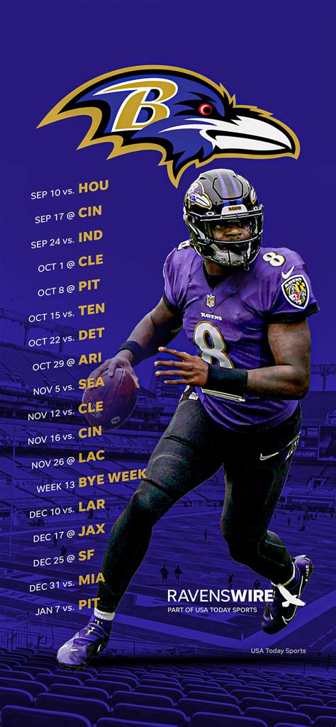 2023 Baltimore Ravens’ schedule: Downloadable wallpaper