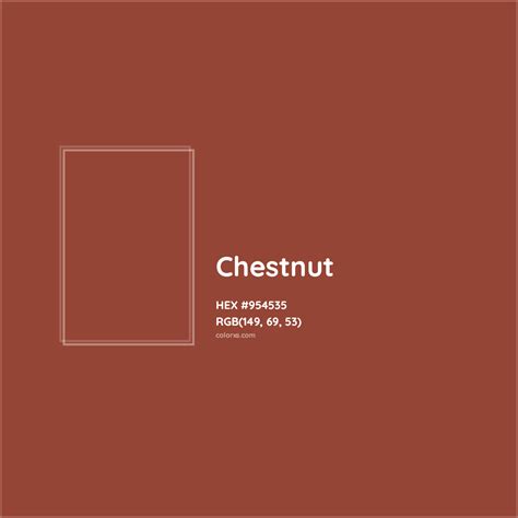 Chestnut Complementary or Opposite Color Name and Code (#954535) - colorxs.com