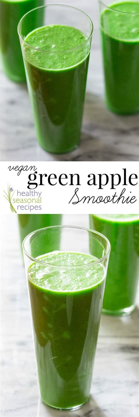 green apple smoothie {vegan, paleo and gluten-free} - Healthy Seasonal Recipes