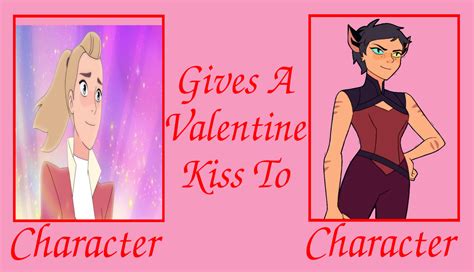 Adora Gives A Valentine Kiss to Catra by alyssaloyd on DeviantArt