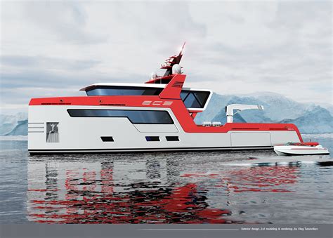 Expedition yacht exterior design on Behance