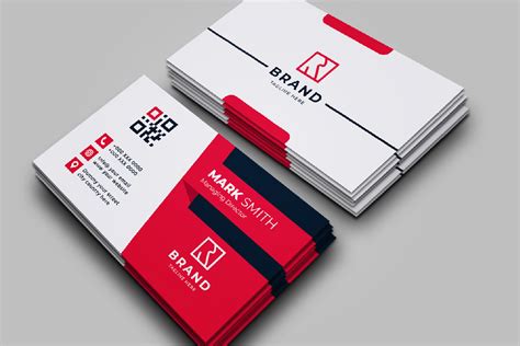 Professional Red and White Business Card Graphic by M9 Design · Creative Fabrica