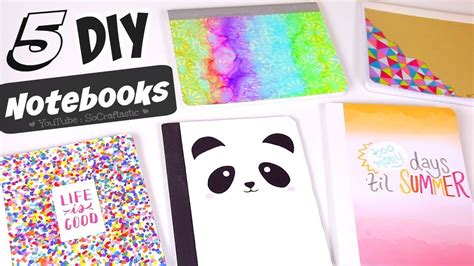 5 DIY NOTEBOOK IDEAS for Back-To-School 2017. How To Make School ...