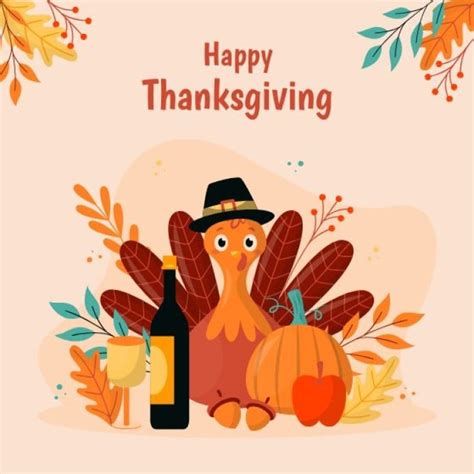 Design and get this Hand-drawn Cute Turkey And Food Happy Thanksgiving ...