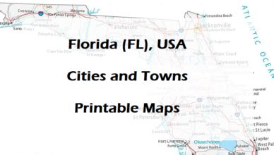 map of florida with towns