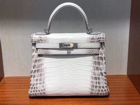 Stock Hermes Himalaya Matt Crocodile Kelly28cm Women's Bag Silver Hardware - H Factory Birkin