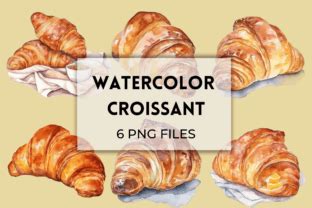 Croissant Watercolor Clipart Graphic by QM_ART · Creative Fabrica