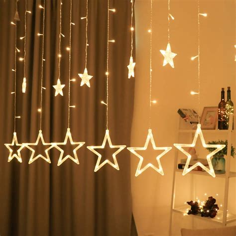 12 Stars 138 LED Star Lights, Star String Lights for Bedroom with 8 ...